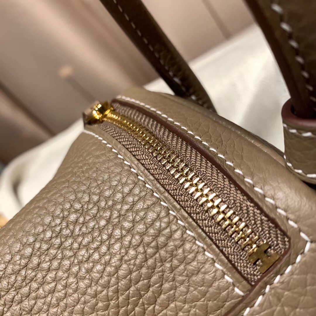 에르메스 미니 린디백19 그리스메이어 금장 끌레망스 가죽